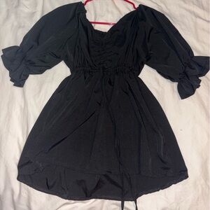 Black Puff Sleeve Blouse